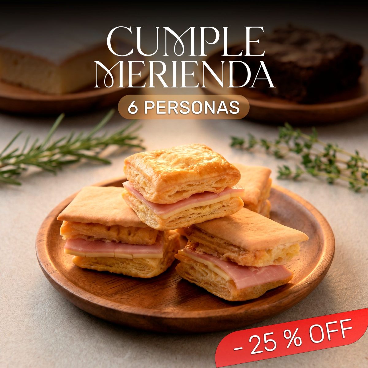 Cumple Merienda - 25% off (6 personas)
